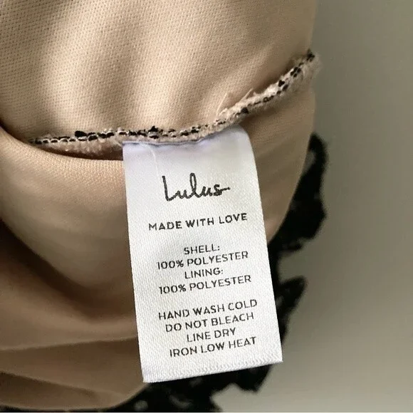 NWT Lulus Frilled to Be Here Ruched Lace Minidress Black Lace Party Dress M - Picture 6 of 6